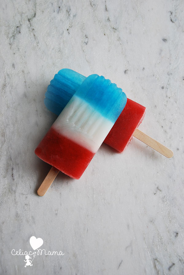 red white and blue popsicles vegan